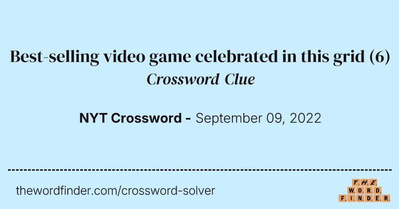 Best-selling video game celebrated in this grid crossword clue image