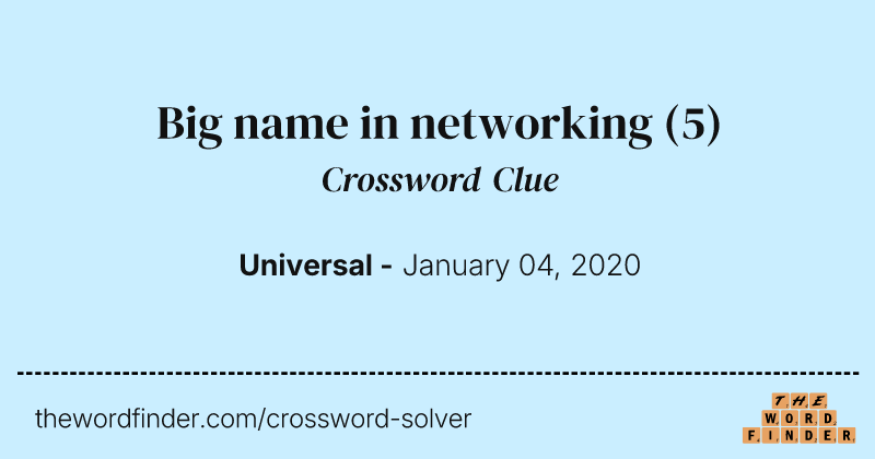Big name in networking crossword clue image