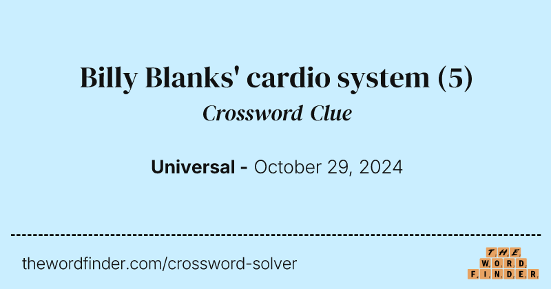 Billy Blanks' cardio system crossword clue image