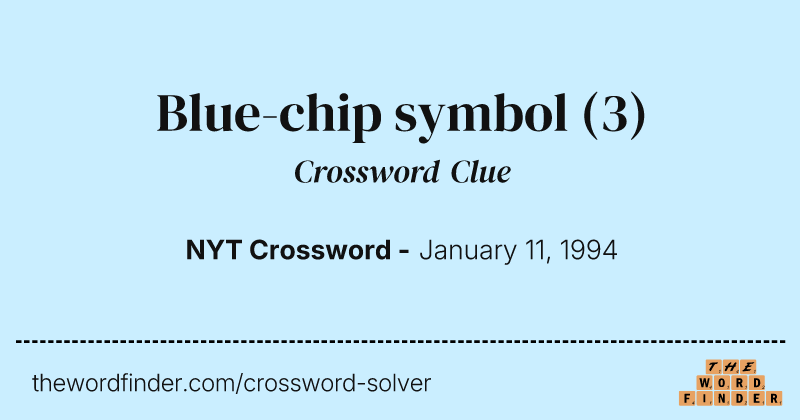 Blue-chip symbol crossword clue image