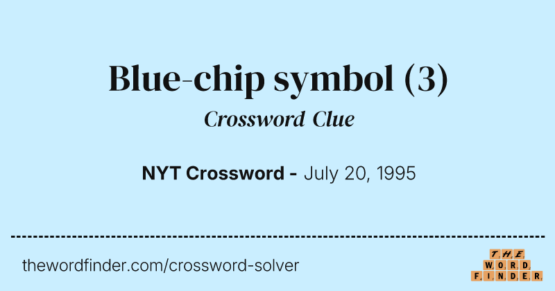 Blue-chip symbol crossword clue image