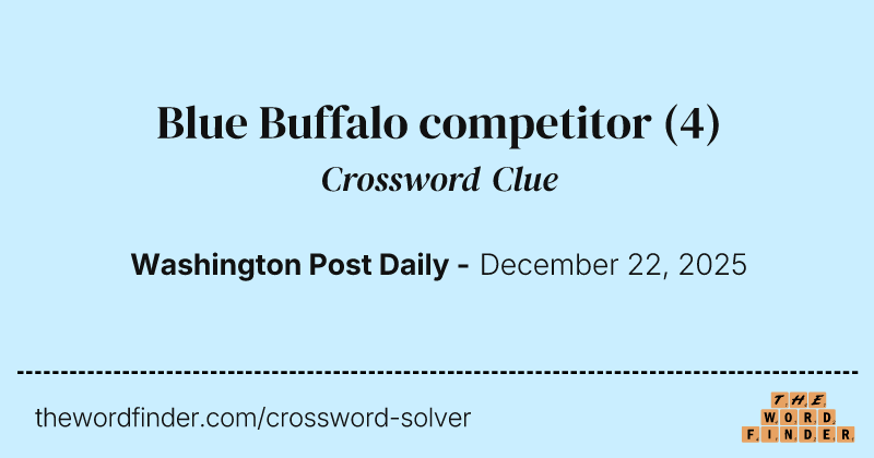 Blue Buffalo competitor crossword clue image