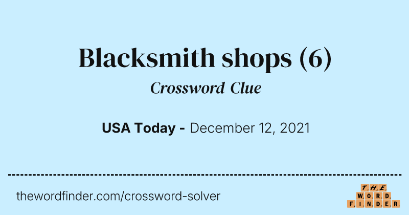 Blacksmith shops crossword clue image