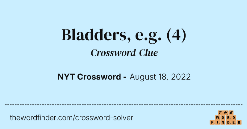 Bladders, e.g. crossword clue image