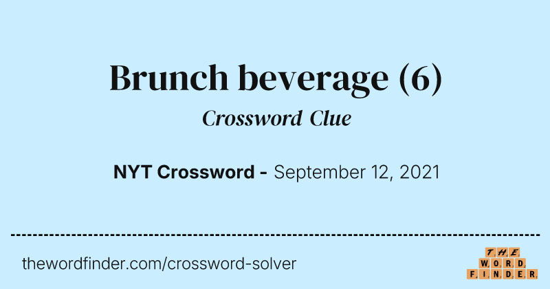 Brunch beverage crossword clue image