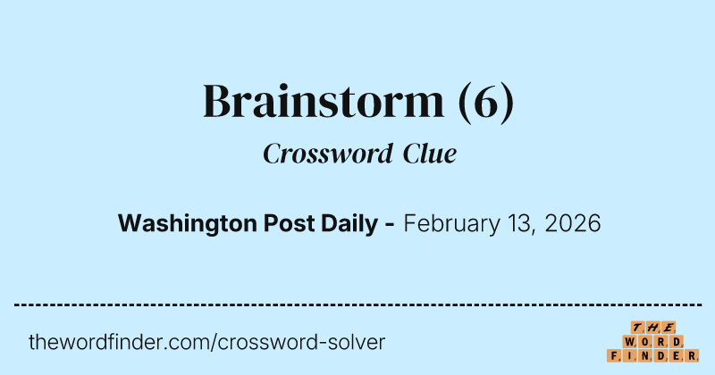 Brainstorm crossword clue image
