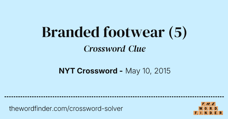 Branded footwear crossword clue image