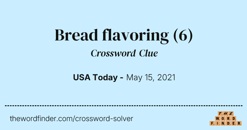 Bread flavoring crossword clue image