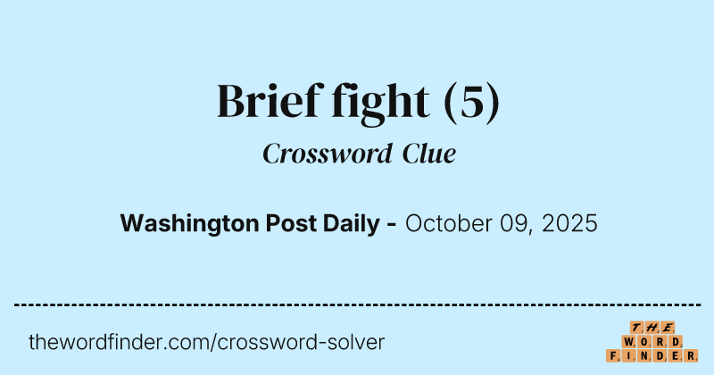 Brief fight crossword clue image