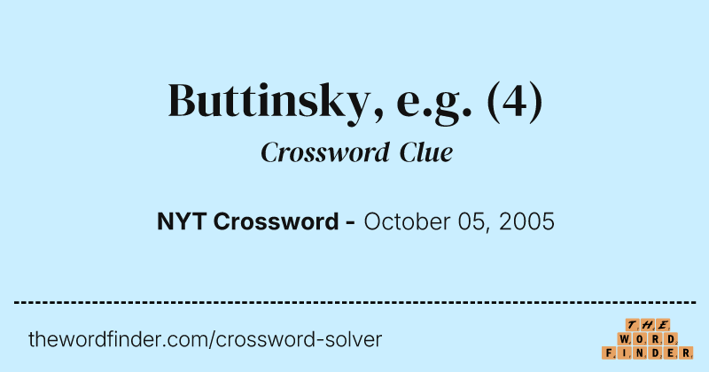 Buttinsky, e.g. crossword clue image