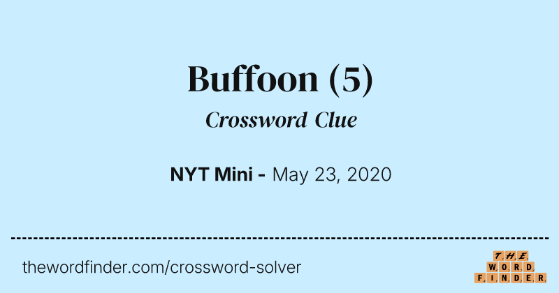 Buffoon crossword clue image