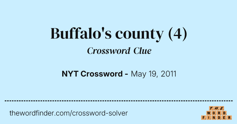 Buffalo's county crossword clue image