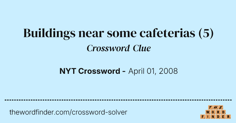 Buildings near some cafeterias crossword clue image