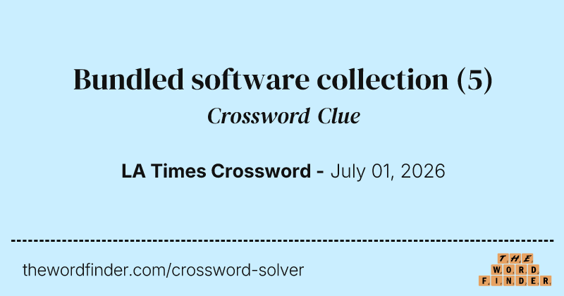Bundled software collection crossword clue image