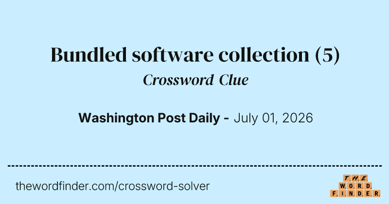 Bundled software collection crossword clue image