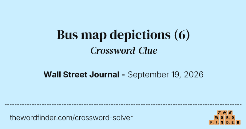 Bus map depictions crossword clue image