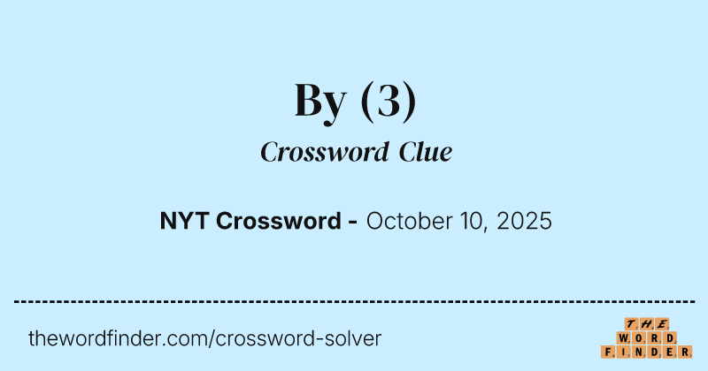 By crossword clue image