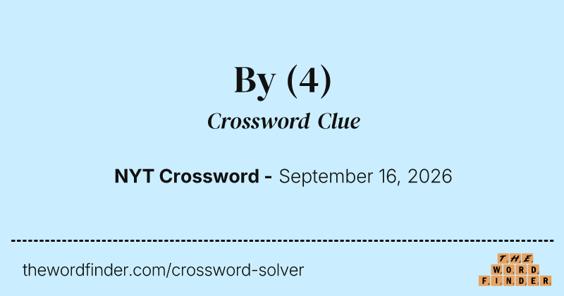 By crossword clue image