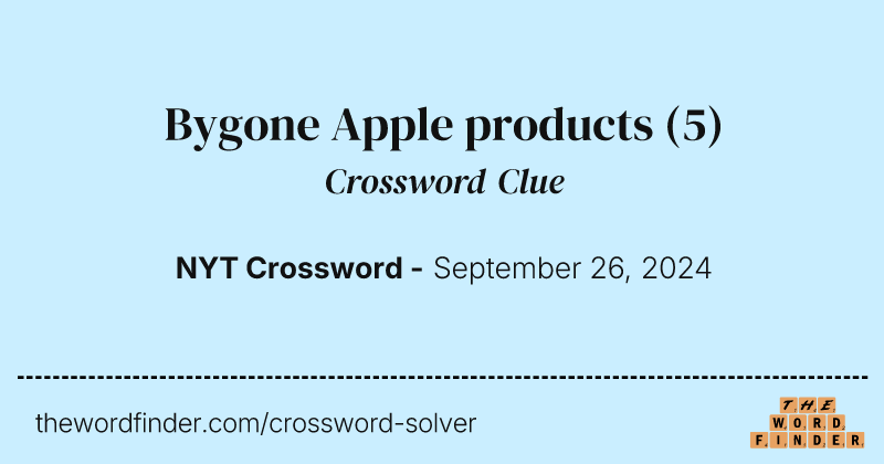 Bygone Apple products crossword clue image