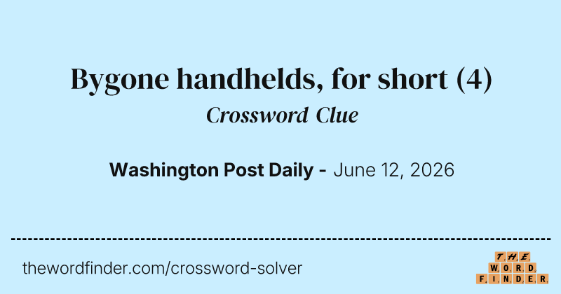Bygone handhelds, for short crossword clue image