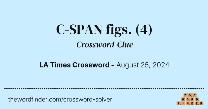 C-SPAN figs. crossword clue image