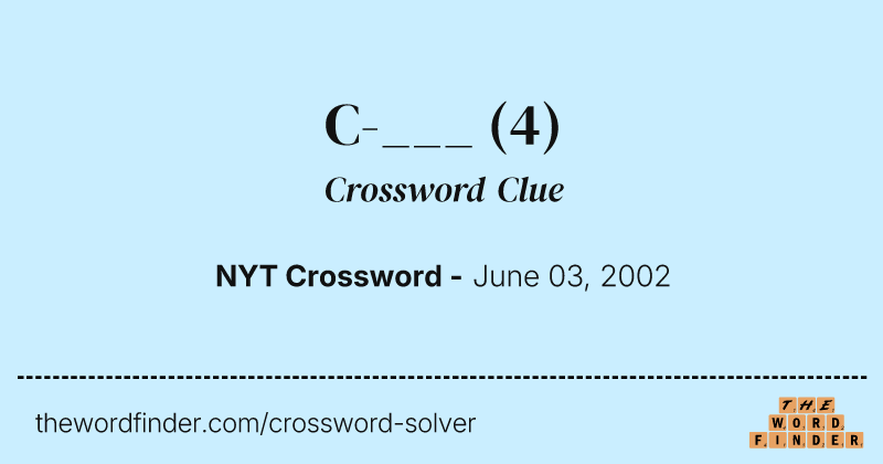 C-___ crossword clue image