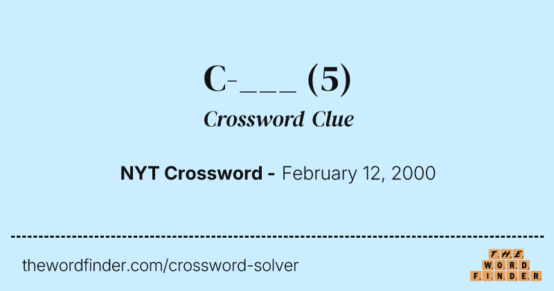 C-___ crossword clue image