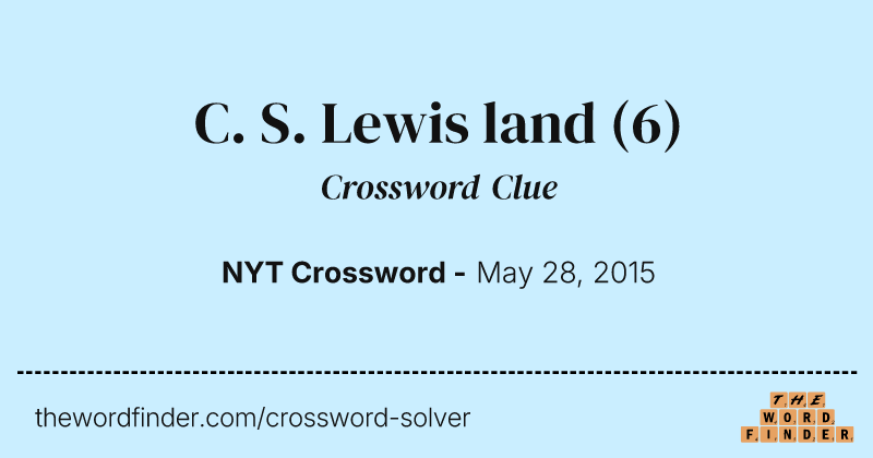 C. S. Lewis land crossword clue image
