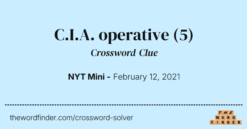 C.I.A. operative crossword clue image
