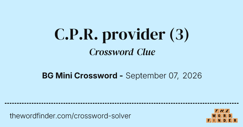 C.P.R. provider crossword clue image