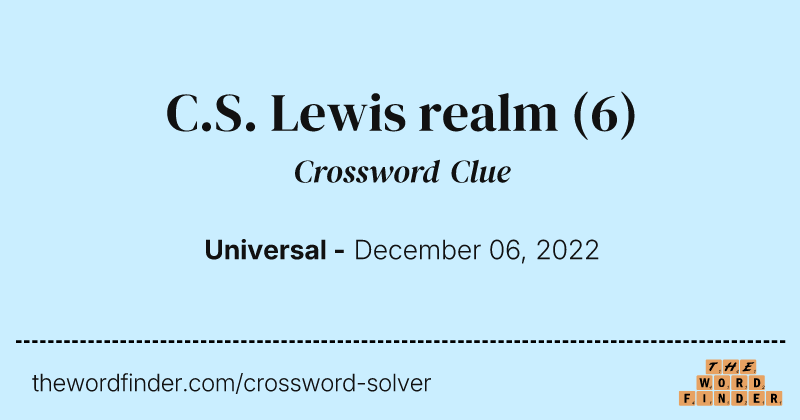 C.S. Lewis realm crossword clue image