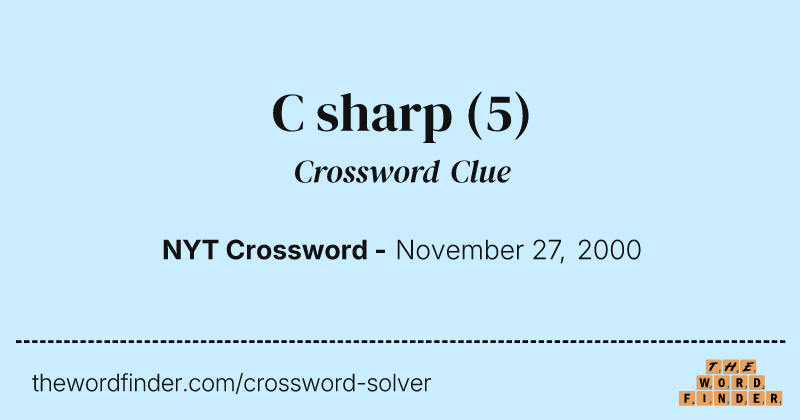 C sharp crossword clue image