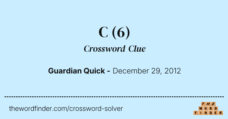 C crossword clue image