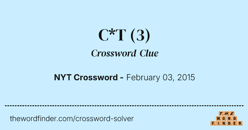 C*T crossword clue image