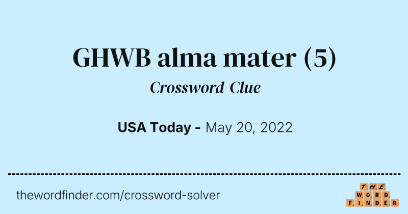 GHWB alma mater crossword clue image