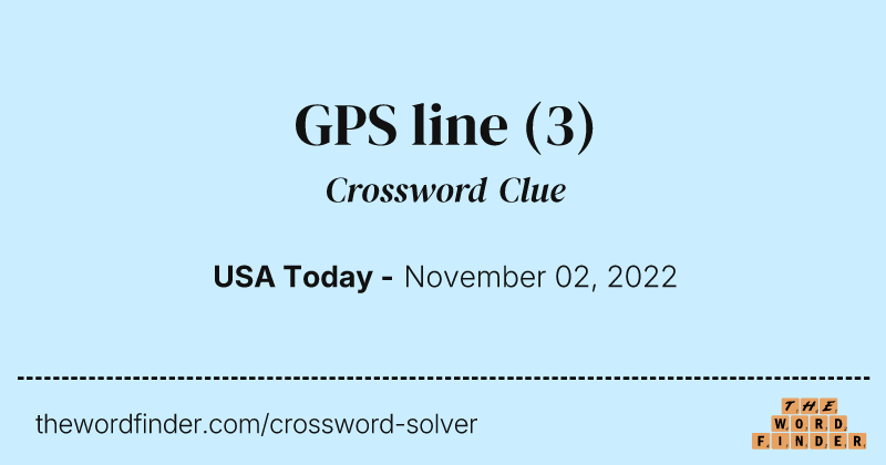 GPS line crossword clue image