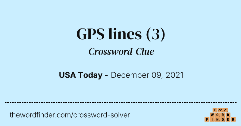 GPS lines crossword clue image