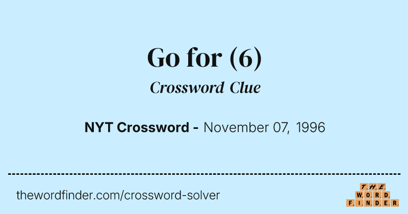 Go for crossword clue image