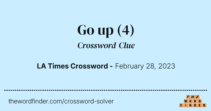 Go up crossword clue image