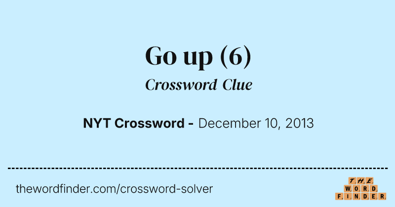 Go up crossword clue image