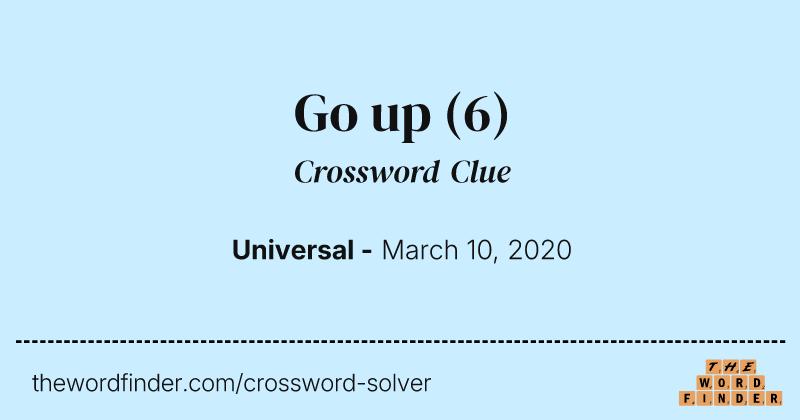 Go up crossword clue image