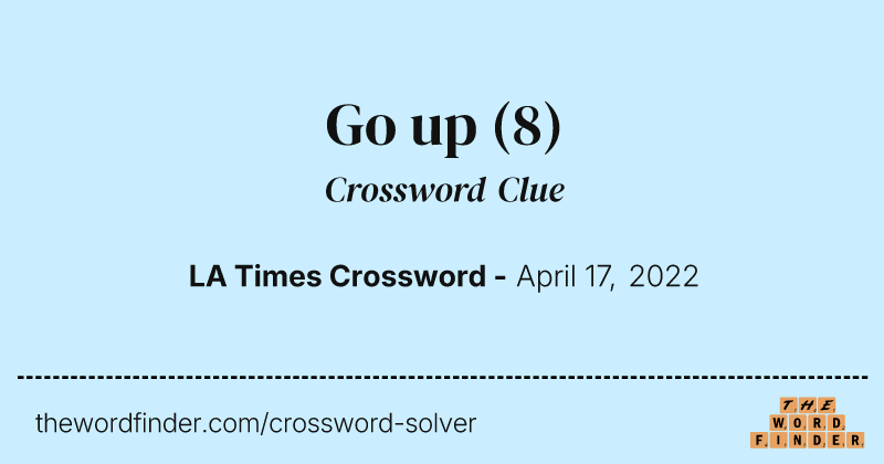 Go up crossword clue image