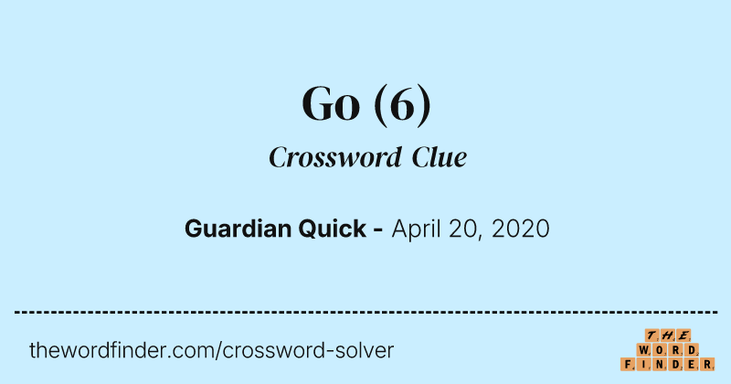 Go crossword clue image
