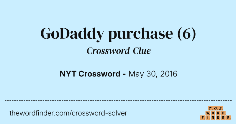 GoDaddy purchase crossword clue image