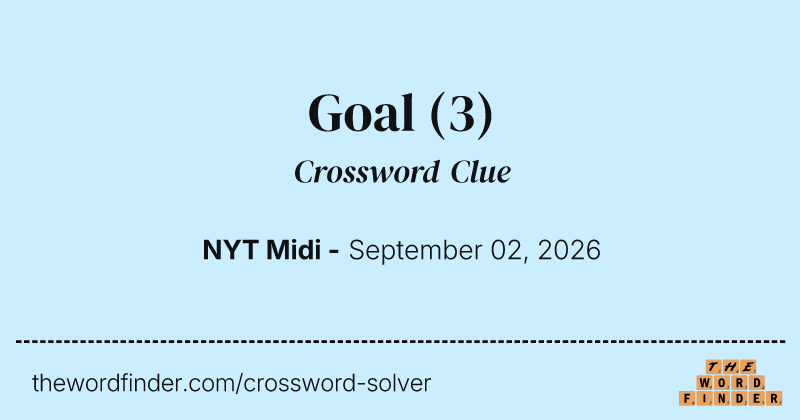 Goal crossword clue image