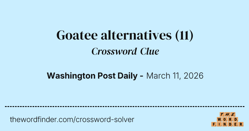 Goatee alternatives crossword clue image