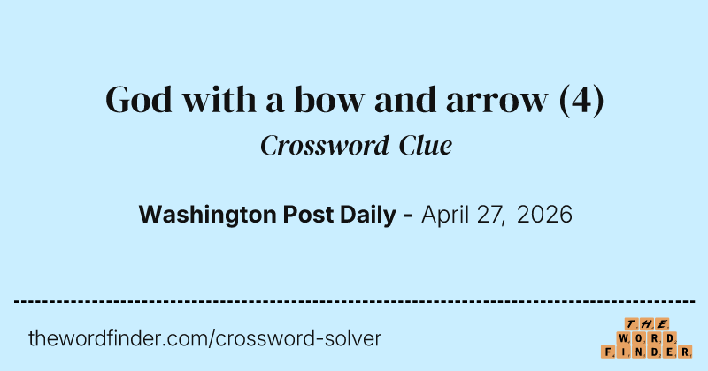 God with a bow and arrow crossword clue image