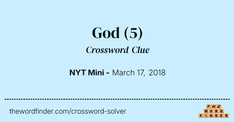 God crossword clue image