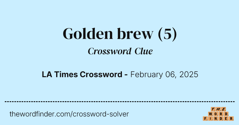 Golden brew crossword clue image