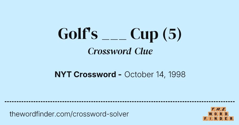 Golf's ___ Cup crossword clue image
